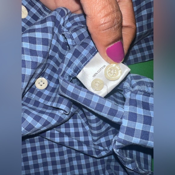 Peter Millar 100% Cotton Button Down Top size Small- Flaw - Picture 5 of 8